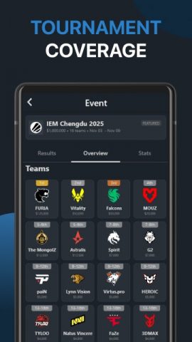 HLTV – CS2 matches & coverage для Android — скриншот 4