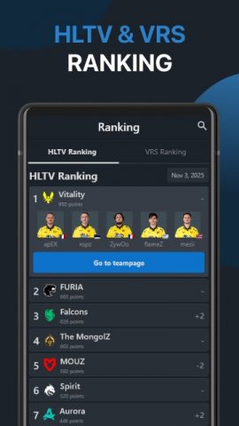 HLTV – CS2 matches & coverage для Android — скриншот 5