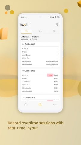 Hadirr | Clock In, Track Sales для Android — скриншот 4