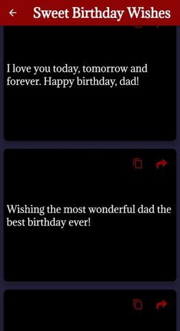 Happy Birthday Dad Wishes для Android — скриншот 2