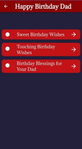 Happy Birthday Dad Wishes для Android — скриншот 3