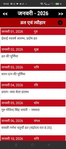 Hindi Calendar 2026 для Android — скриншот 5
