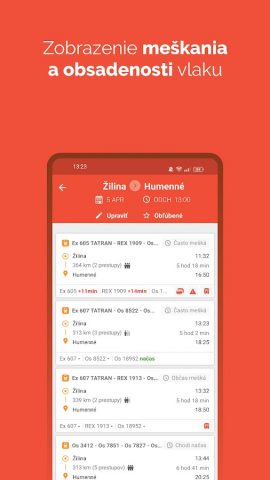 IDeme vlakom для Android — скриншот 3