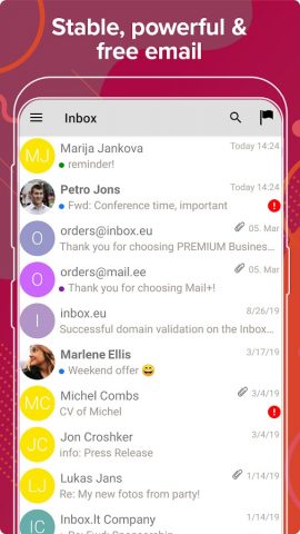Inbox.la email для Android — скриншот 1
