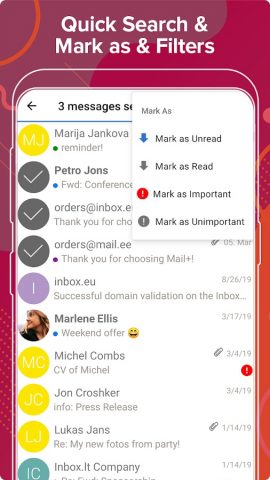 Inbox.la email для Android — скриншот 4