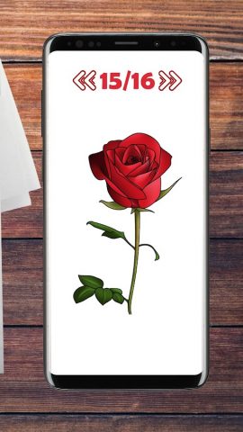 Как Нарисовать Розу для Android — скриншот 2