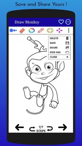 Как нарисовать обезьяну для Android — скриншот 5