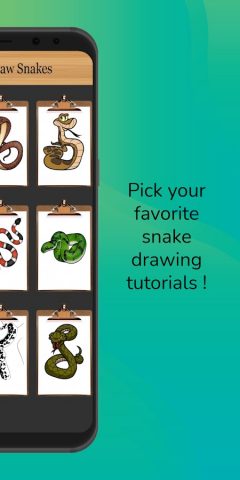 Как нарисовать змею для Android — скриншот 2