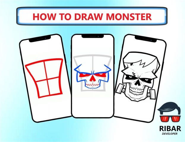 Как рисовать монстра для Android — скриншот 1