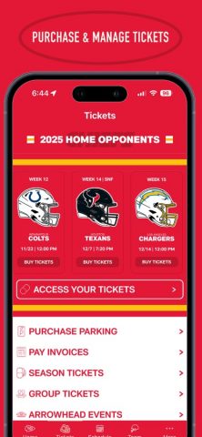 Kansas City Chiefs для iOS — скриншот 3