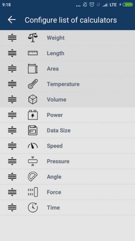 Конвертер единиц измерения для Android — скриншот 5