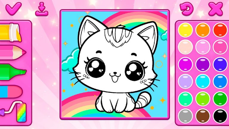 Котики Раскраска для Детей для Android — скриншот 1