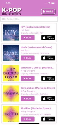 Kpop Ringtones for iPhone для iOS — скриншот 3