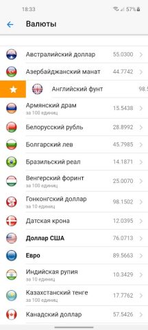 Курсы валют ЦБ России для Android — скриншот 5