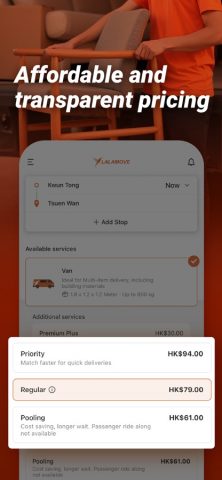 Lalamove — Fast & Affordable для iOS — скриншот 3