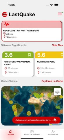 LastQuake для iOS — скриншот 1