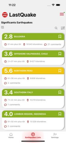 LastQuake для iOS — скриншот 3