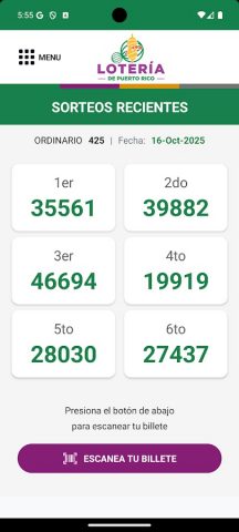 Lotería de Puerto Rico для Android — скриншот 1