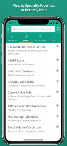 MDCalc Medical Calculator для iOS — скриншот 1