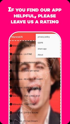 Maneskin — Rock Songs для Android — скриншот 3