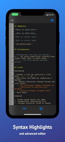 Markdown゜ для iOS — скриншот 2