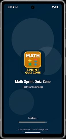 Math Sprint Quiz Zone для Android — скриншот 1