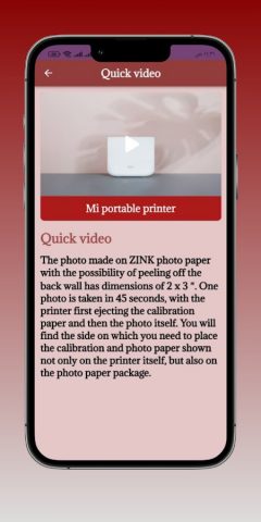 Mi portable printer Guide для Android — скриншот 3