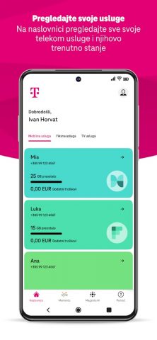 Moj Telekom HR для Android — скриншот 1