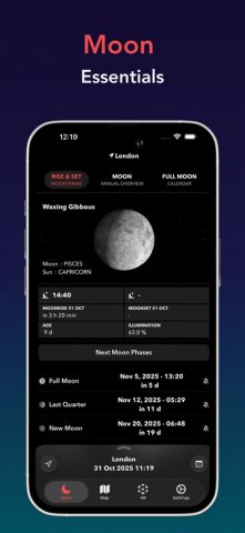 Moon Tracker для iOS — скриншот 3