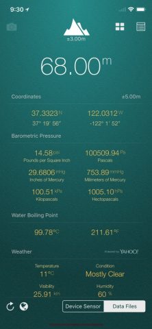 My Altitude для iOS — скриншот 1