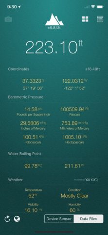 My Altitude для iOS — скриншот 2