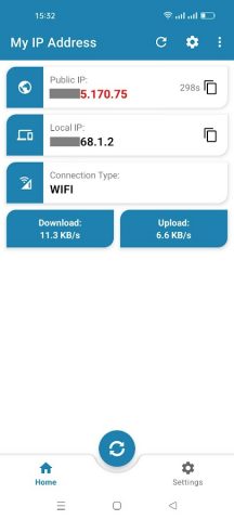 My IP Address (Public & Local) для Android — скриншот 1