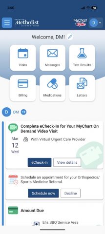 MyMethodist для Android — скриншот 2
