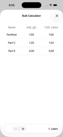 NPK Calculator для iOS — скриншот 3
