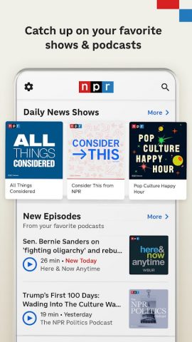 NPR: National & Local News для Android — скриншот 3