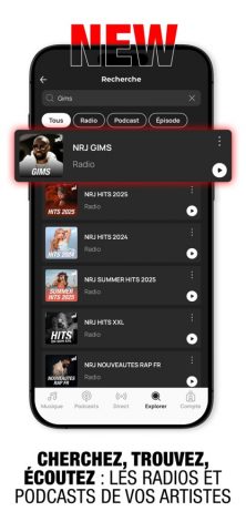 NRJ Radio, Musique & Podcast для iOS — скриншот 3