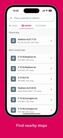 NYC Bus Checker для iOS — скриншот 1