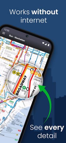 NYC Subway Map & MTA Bus Maps для Android — скриншот 2