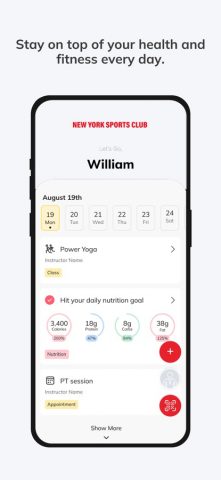 New York Sports Club для iOS — скриншот 2