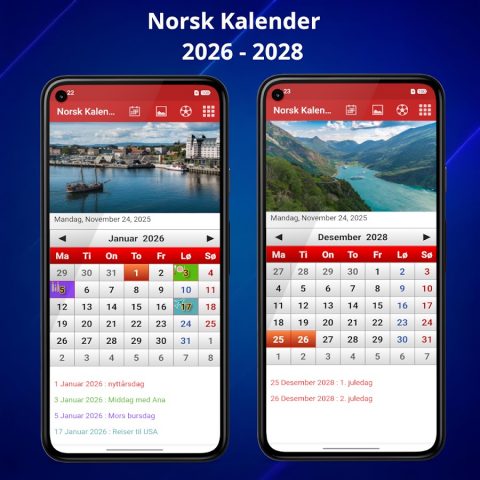 Norsk Kalender 2026 для Android — скриншот 1