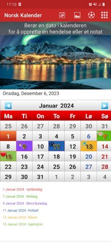Norsk Kalender 2026 для Android — скриншот 5