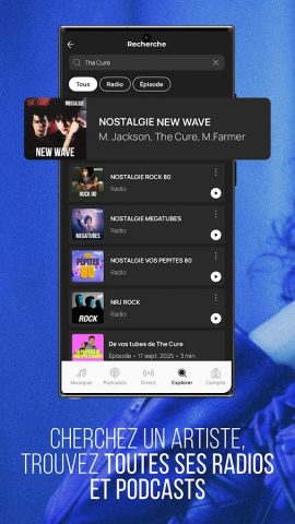 Nostalgie FM, Radio & Podcast для Android — скриншот 1