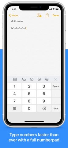 NumPad: Your Number Keyboard для iOS — скриншот 2