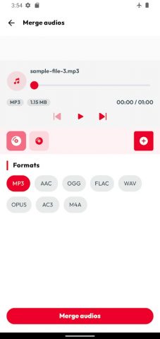 Объединить аудиофайлы для Android — скриншот 2