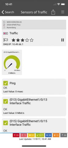 PRTG — Monitoring для iOS — скриншот 1