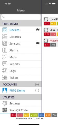 PRTG — Monitoring для iOS — скриншот 2