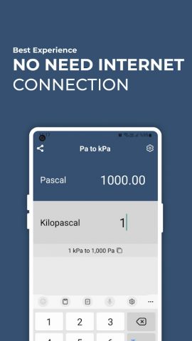 Pascal to KiloPascal Converter для Android — скриншот 2