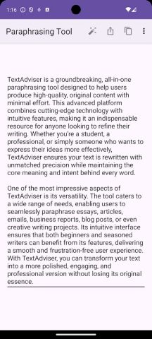 Перефразировать текст, русский для Android — скриншот 2