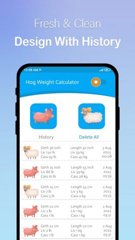 Pig Weight Calculator для Android — скриншот 1