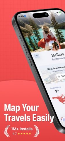 Pin Traveler: Track Travel Map для iOS — скриншот 1